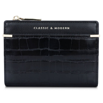 TAILIAN T2602-279 Crocodile Texture PU Leather Women Bi-fold Short Wallet Cards Cash Holder Bag