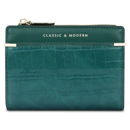TAILIAN T2602-279 Crocodile Texture PU Leather Women Bi-fold Short Wallet Cards Cash Holder Bag