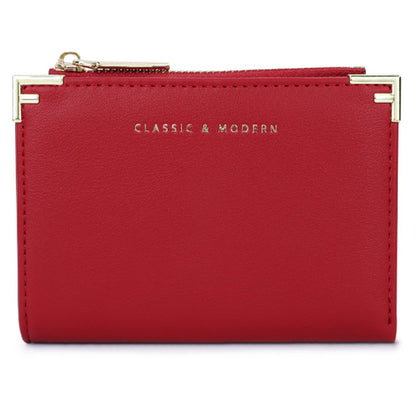 TAILIAN T2602-224 Women Bi-fold Short Wallet Ultra Slim PU Leather Cards Cash Holder Bag