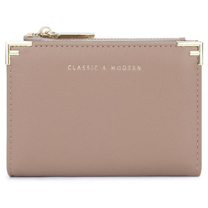 TAILIAN T2602-224 Women Bi-fold Short Wallet Ultra Slim PU Leather Cards Cash Holder Bag