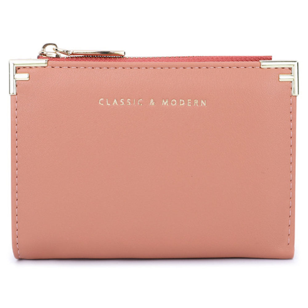 TAILIAN T2602-224 Women Bi-fold Short Wallet Ultra Slim PU Leather Cards Cash Holder Bag