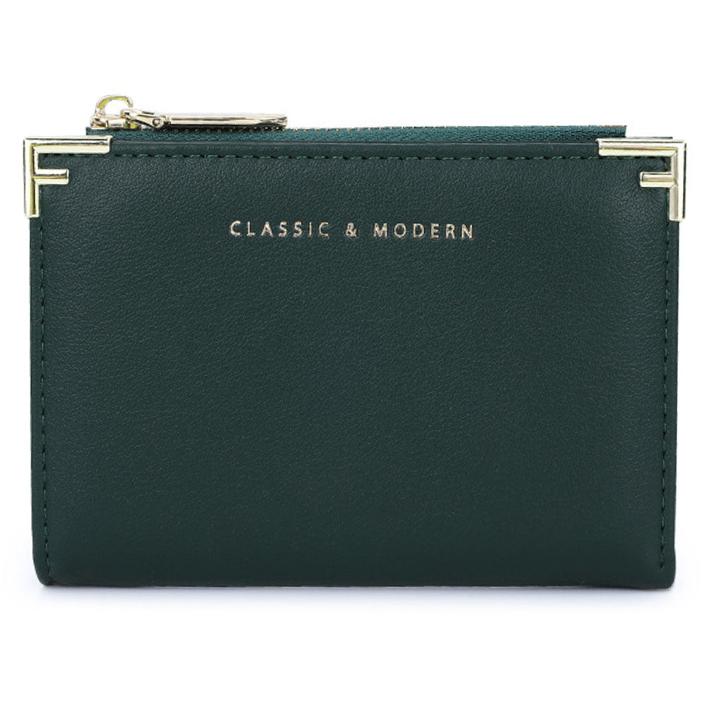 TAILIAN T2602-224 Women Bi-fold Short Wallet Ultra Slim PU Leather Cards Cash Holder Bag