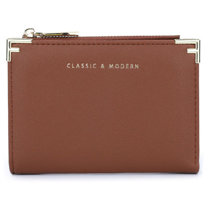 TAILIAN T2602-224 Women Bi-fold Short Wallet Ultra Slim PU Leather Cards Cash Holder Bag