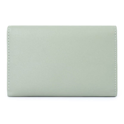 TAILIAN T6223-008 PU Leather Folding Short Wallet Women Cards Cash Holder Bag with Zipper Pocket