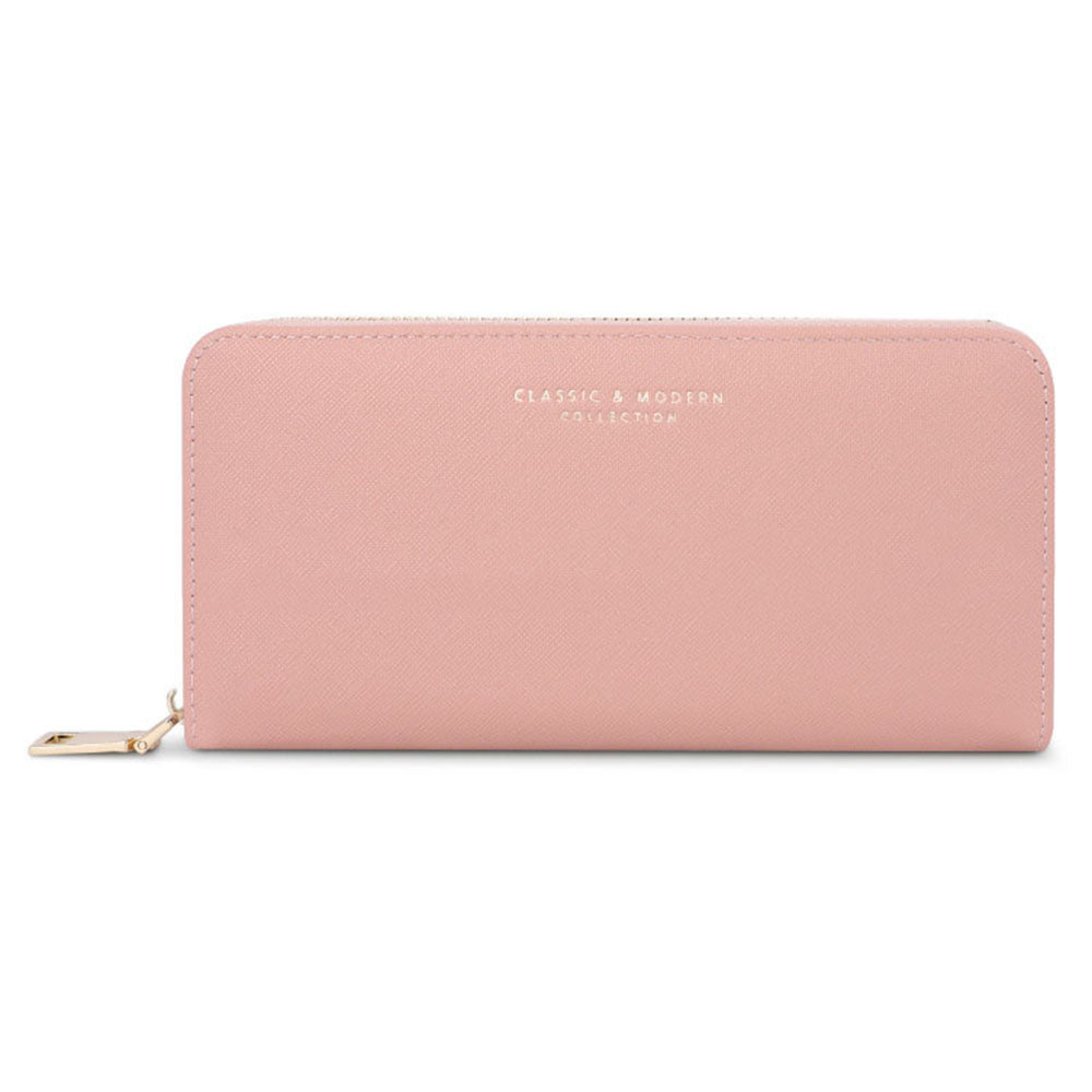 TAILIAN T9612-042 Cross Texture PU Leather Cellphone Clutch Women Zipper Long Wallet