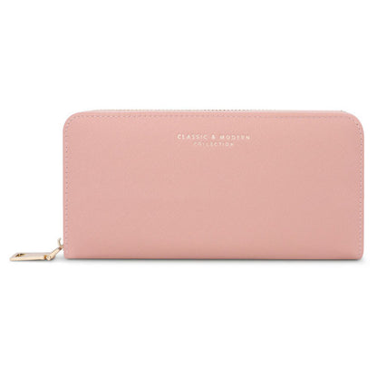 TAILIAN T9612-042 Cross Texture PU Leather Cellphone Clutch Women Zipper Long Wallet
