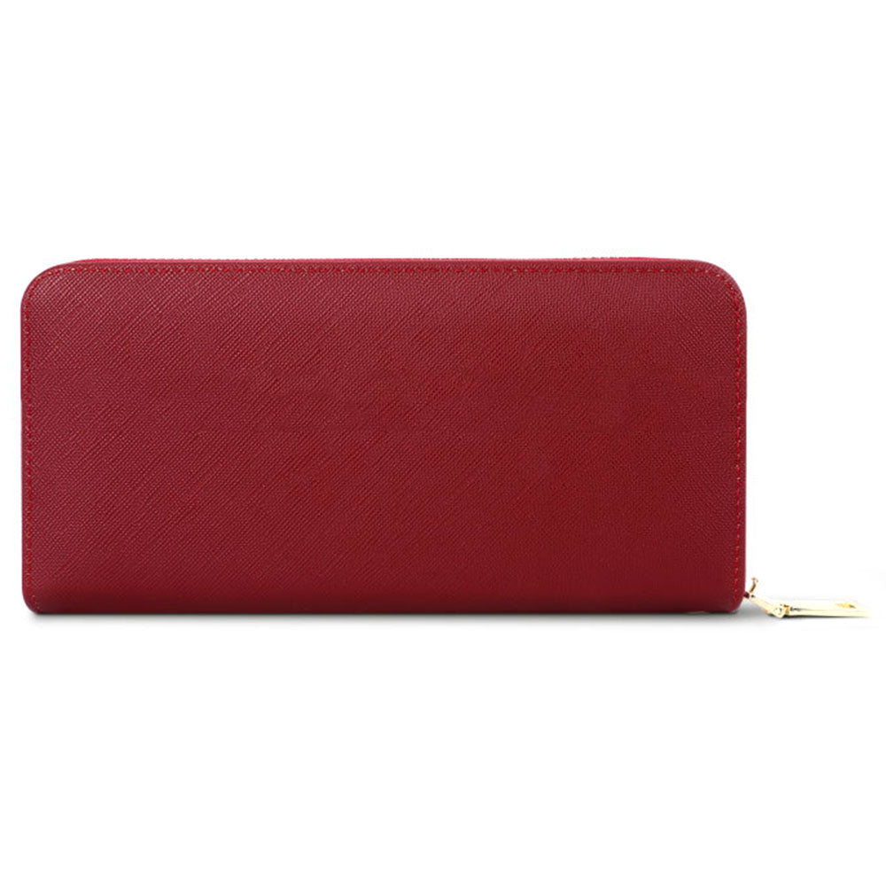 TAILIAN T9612-042 Cross Texture PU Leather Cellphone Clutch Women Zipper Long Wallet