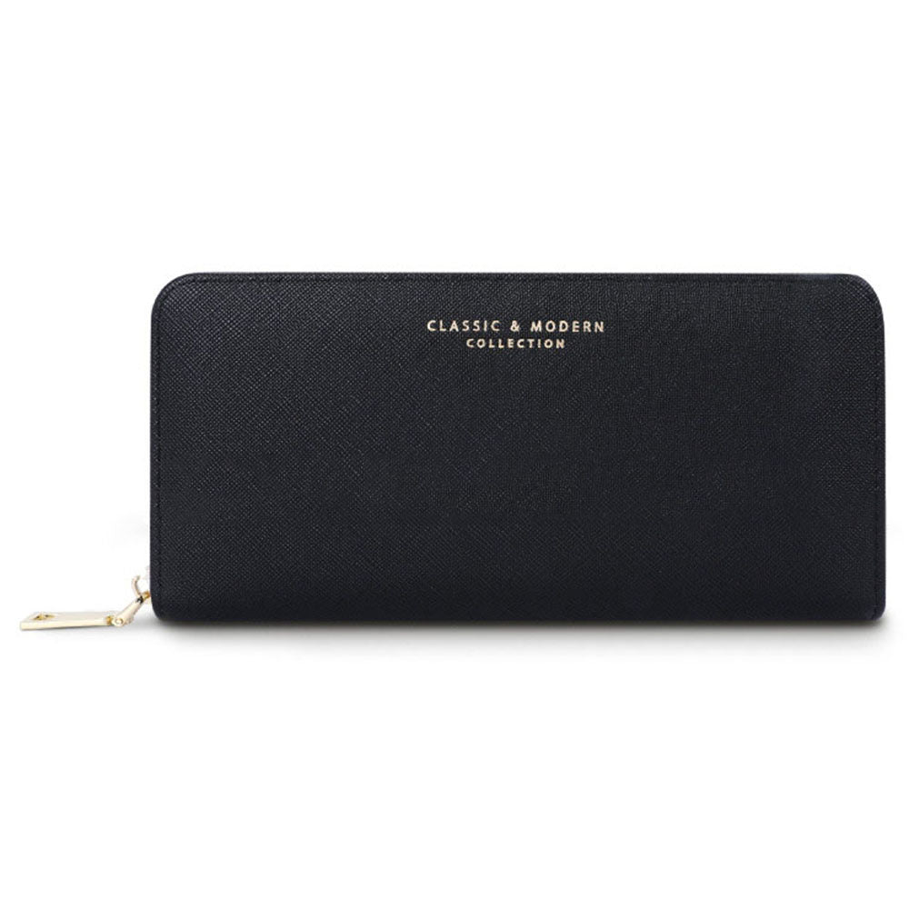 TAILIAN T9612-042 Cross Texture PU Leather Cellphone Clutch Women Zipper Long Wallet