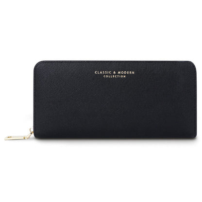 TAILIAN T9612-042 Cross Texture PU Leather Cellphone Clutch Women Zipper Long Wallet