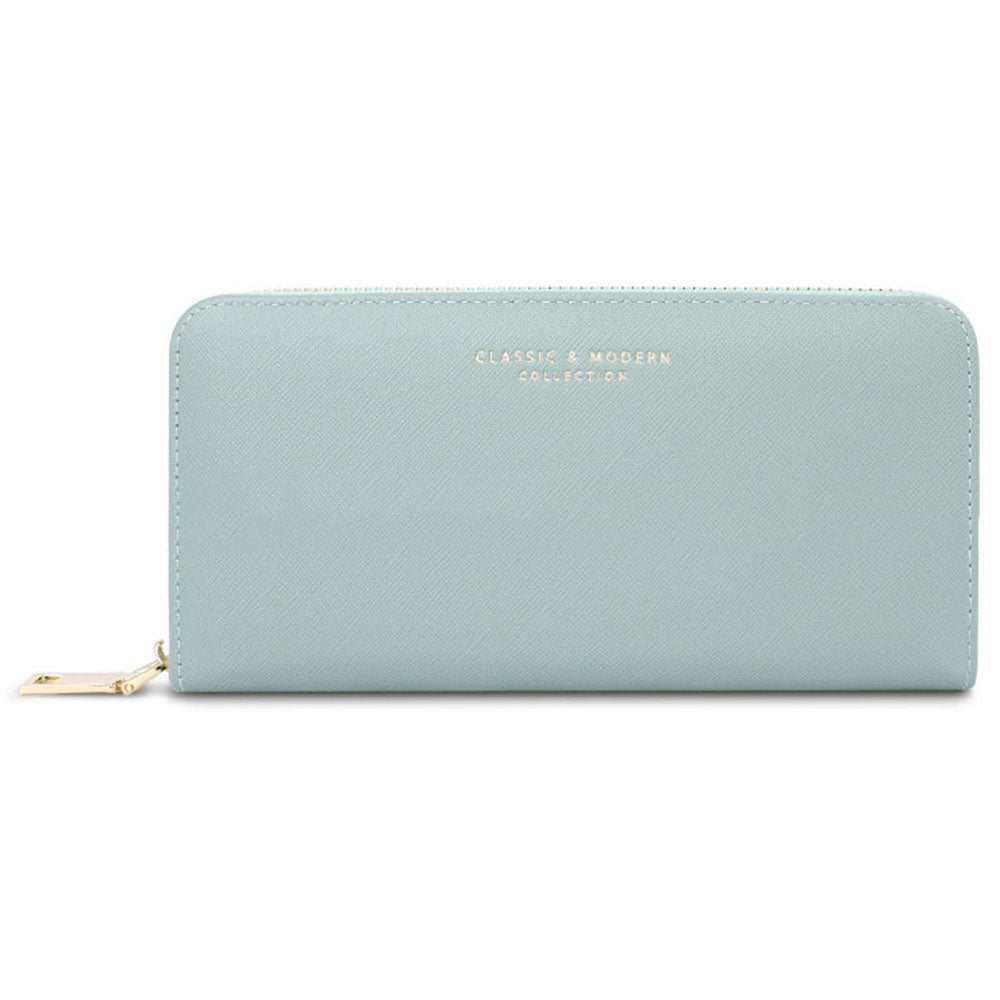 TAILIAN T9612-042 Cross Texture PU Leather Cellphone Clutch Women Zipper Long Wallet