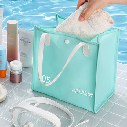 RH2313 Waterproof PVC Travel Cosmetic Toiletries Organizer Bag Pouch Makeup Storage Handbag
