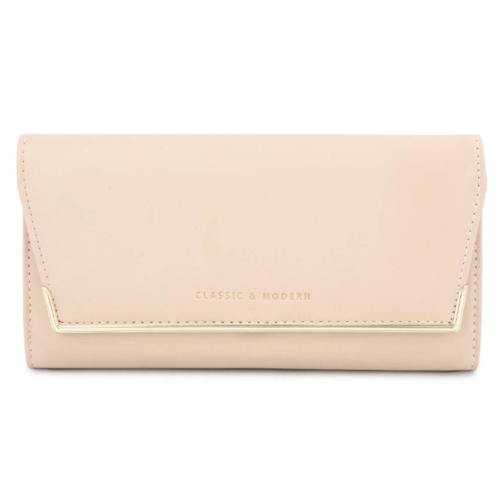 TAILIAN T3620-002 Pure Color PU Leather Long Wallet Multiple Card Slots Storage Pouch Clutch Bag Billfold for Women