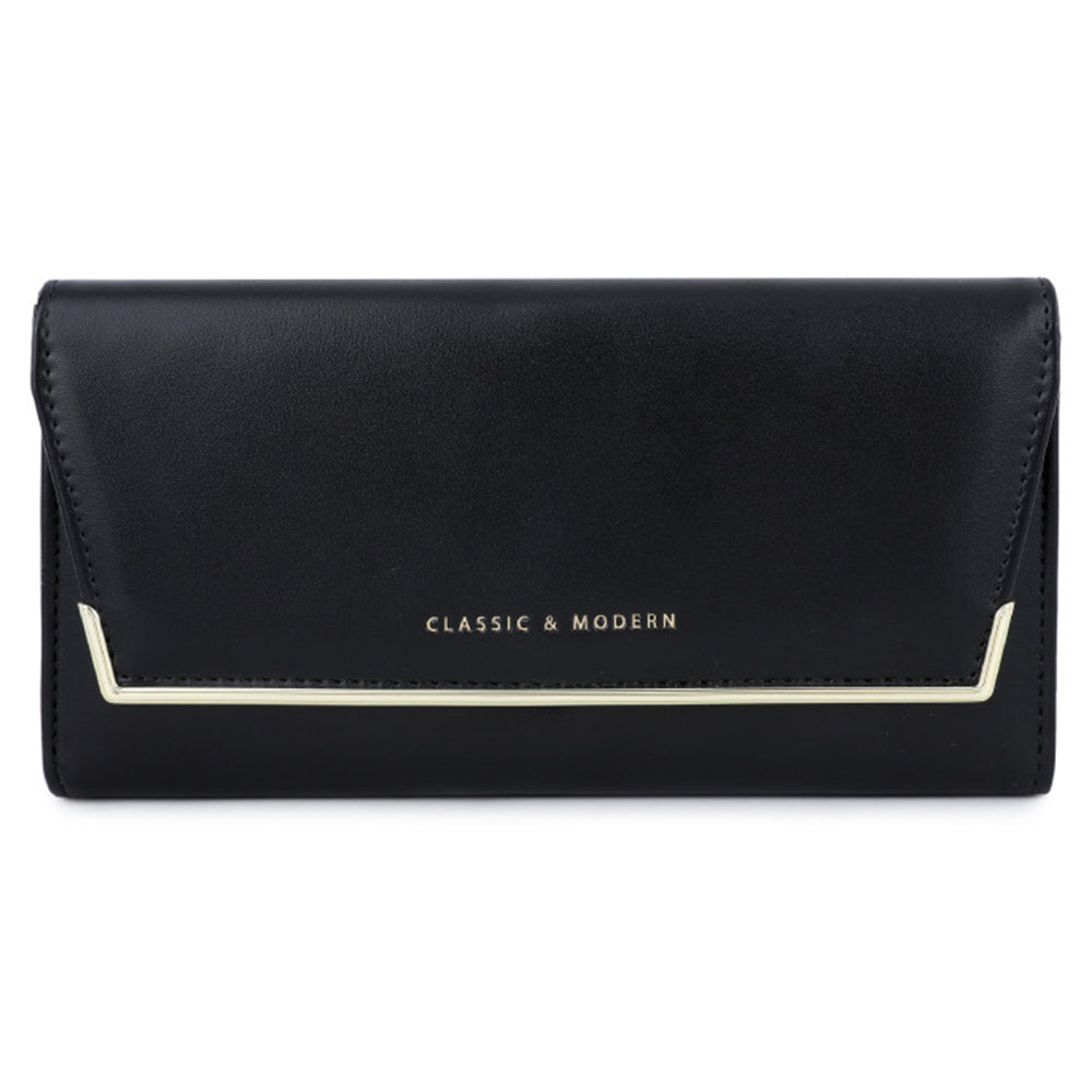 TAILIAN T3620-002 Pure Color PU Leather Long Wallet Multiple Card Slots Storage Pouch Clutch Bag Billfold for Women