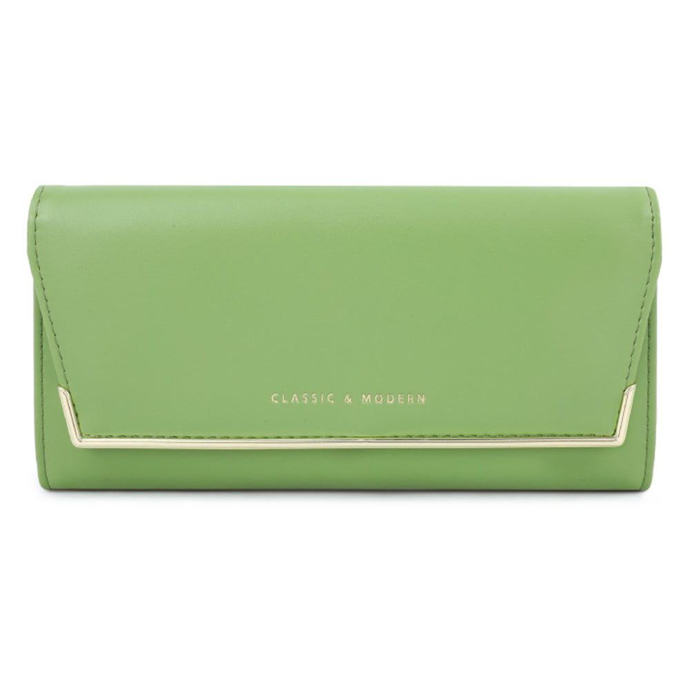 TAILIAN T3620-002 Pure Color PU Leather Long Wallet Multiple Card Slots Storage Pouch Clutch Bag Billfold for Women