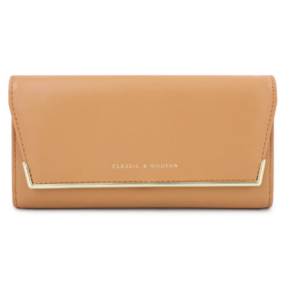 TAILIAN T3620-002 Pure Color PU Leather Long Wallet Multiple Card Slots Storage Pouch Clutch Bag Billfold for Women