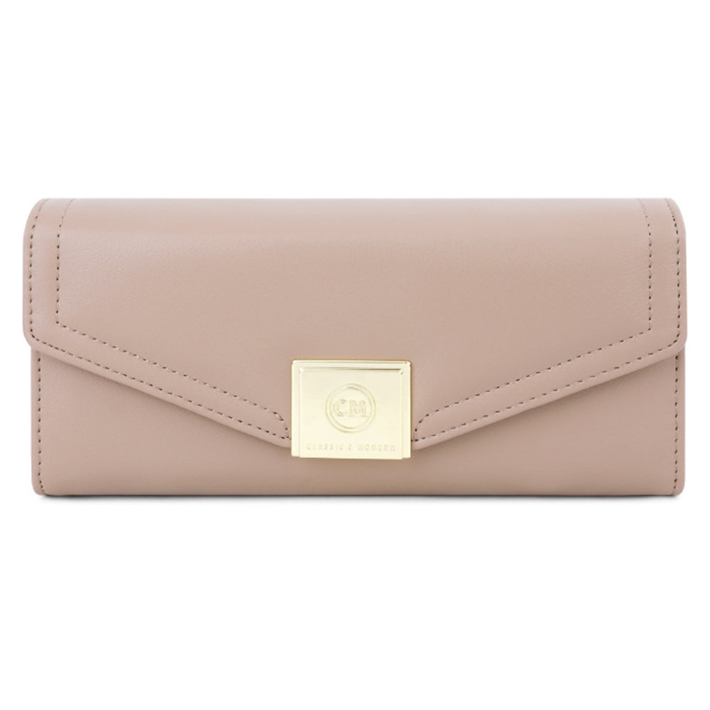 TAILIAN T5601-086 Women's PU Leather Long Wallet Tri-fold Design Multiple Card Slots Cash Storage Pouch Billfold