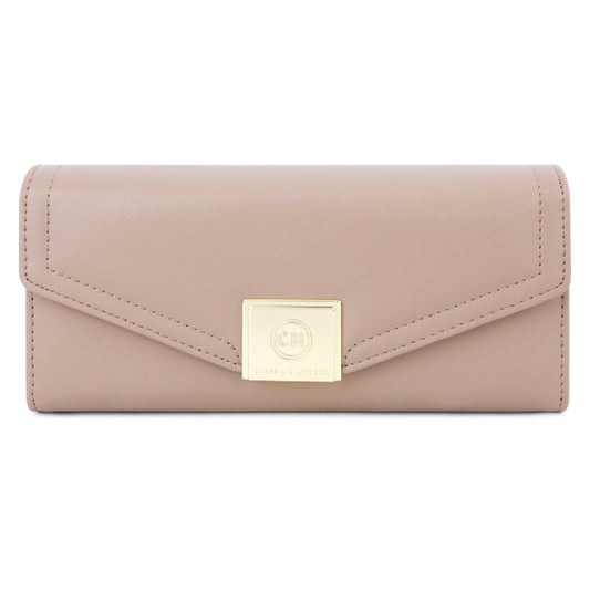 TAILIAN T5601-086 Women's PU Leather Long Wallet Tri-fold Design Multiple Card Slots Cash Storage Pouch Billfold