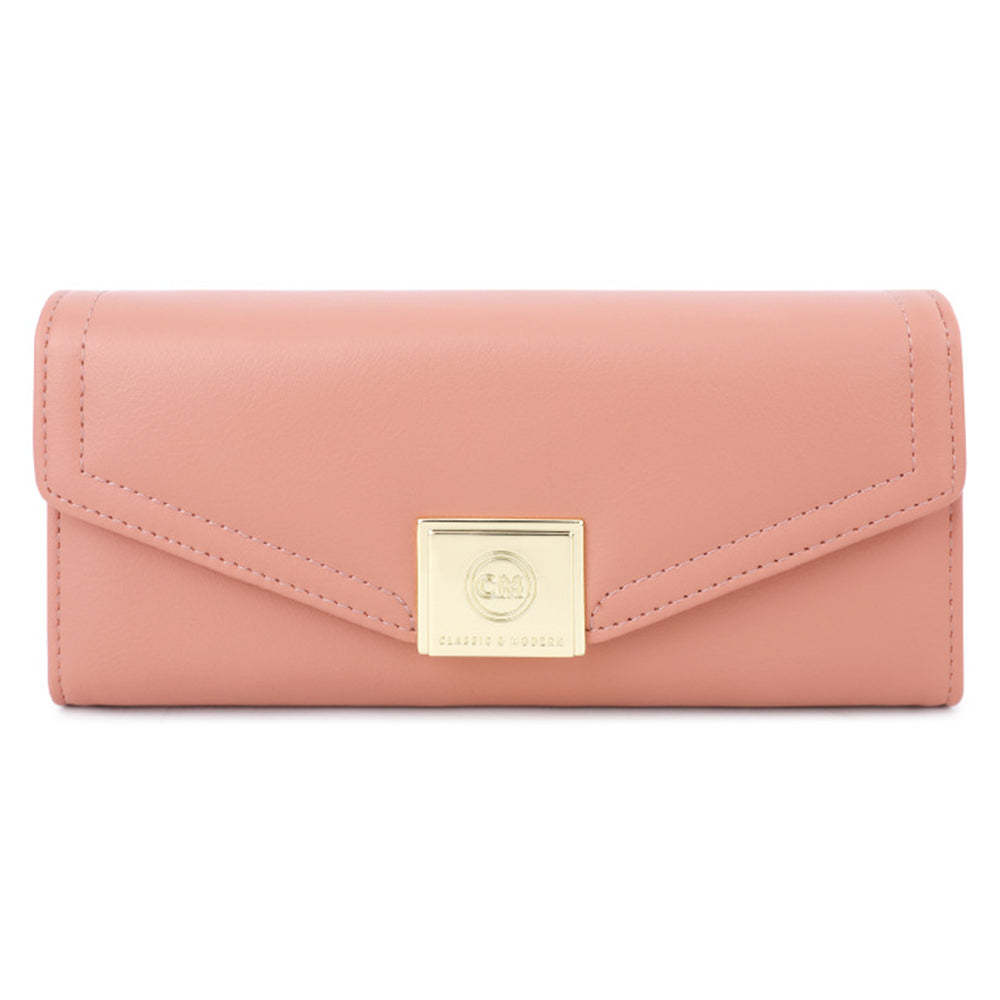 TAILIAN T5601-086 Women's PU Leather Long Wallet Tri-fold Design Multiple Card Slots Cash Storage Pouch Billfold