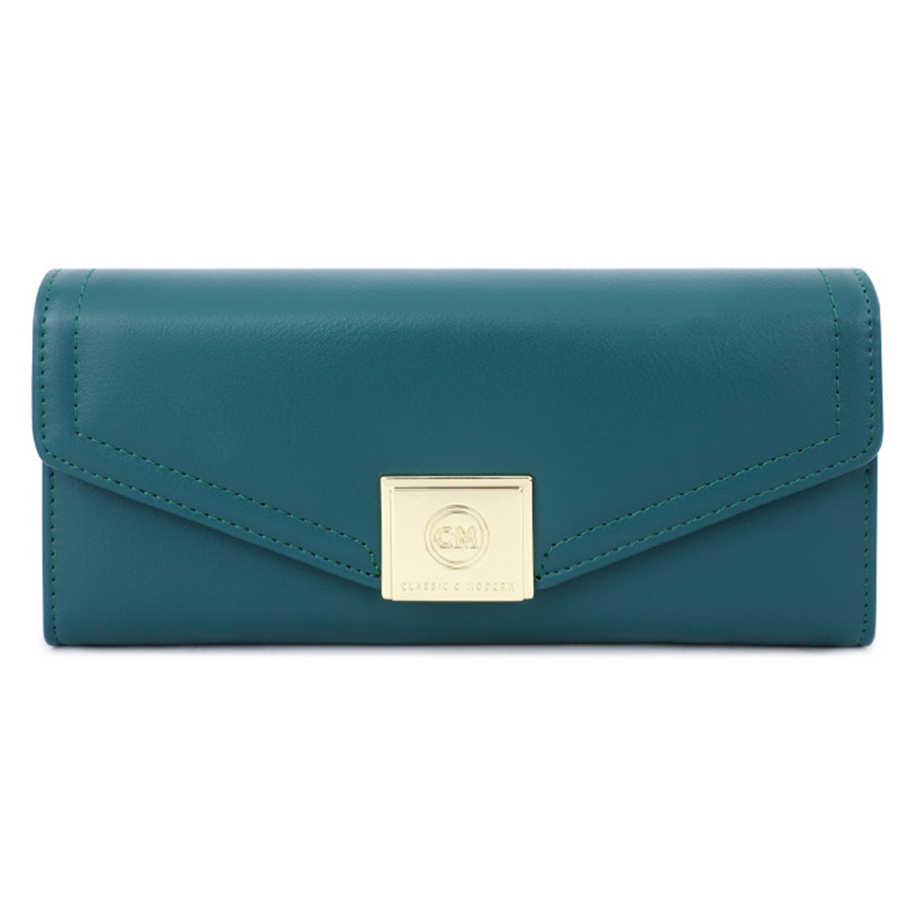 TAILIAN T5601-086 Women's PU Leather Long Wallet Tri-fold Design Multiple Card Slots Cash Storage Pouch Billfold