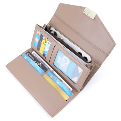 TAILIAN T5601-086 Women's PU Leather Long Wallet Tri-fold Design Multiple Card Slots Cash Storage Pouch Billfold