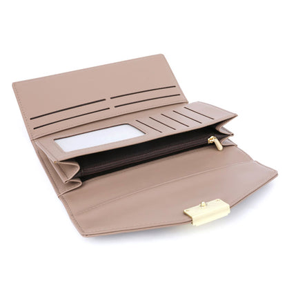 TAILIAN T5601-086 Women's PU Leather Long Wallet Tri-fold Design Multiple Card Slots Cash Storage Pouch Billfold
