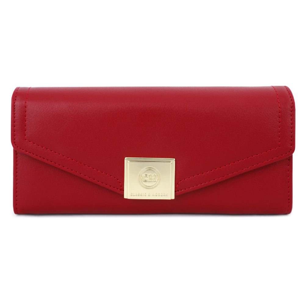 TAILIAN T5601-086 Women's PU Leather Long Wallet Tri-fold Design Multiple Card Slots Cash Storage Pouch Billfold