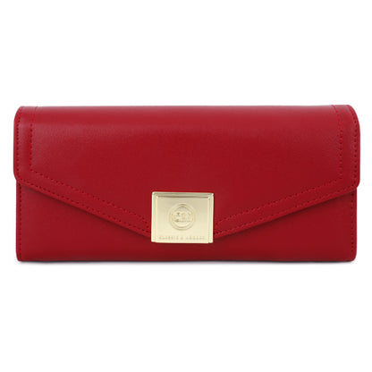 TAILIAN T5601-086 Women's PU Leather Long Wallet Tri-fold Design Multiple Card Slots Cash Storage Pouch Billfold