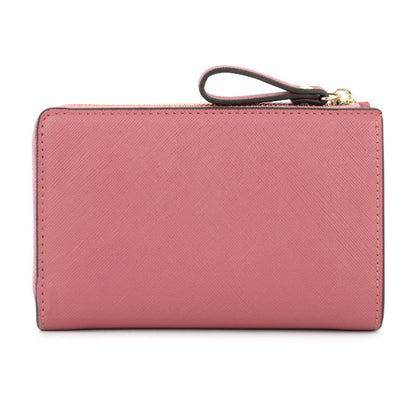 TAILIAN T2708-001 PU Leather Zipper Pocket Short Wallet Cross Texture Women Purse