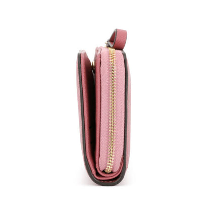 TAILIAN T2708-001 PU Leather Zipper Pocket Short Wallet Cross Texture Women Purse