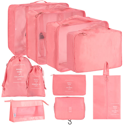 10Pcs / Set Travel Essentials Clothes Shoes Storage Bags Oxford Cloth Luggage Organizers