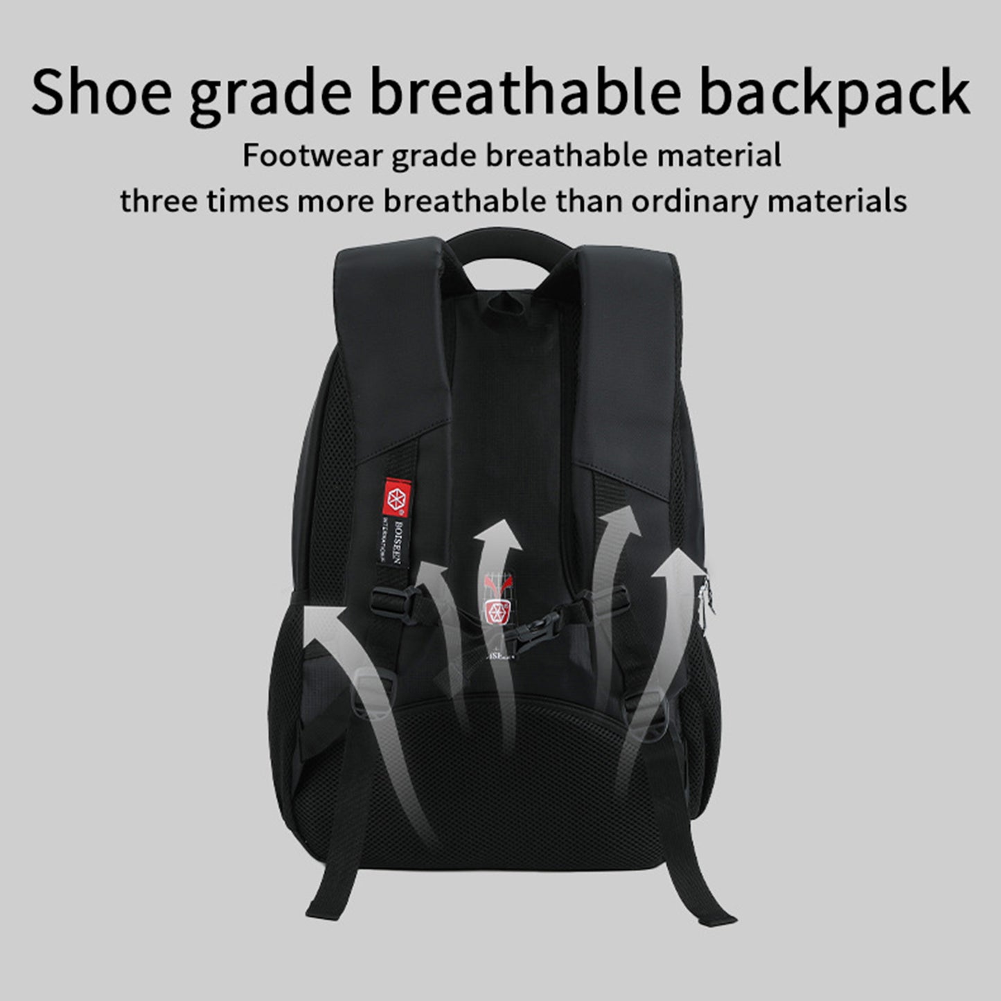 BOISEEN 6646-7 Oxford Waterproof Daypack Casual Travel Bag with Laptop Compartment Fit 17 inch Laptop