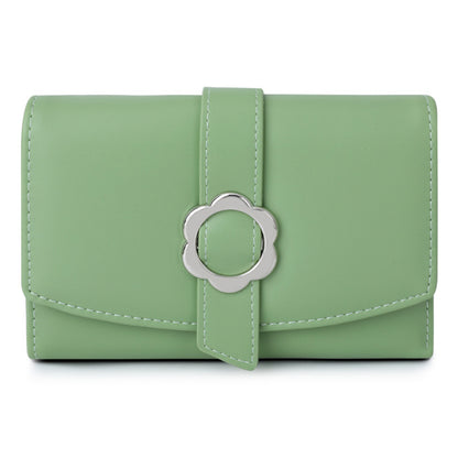 TAILIAN T6224-007 Women's Folding Wallet Coin Carrying Bag PU Leather Card Storage Holder for Teen Girls