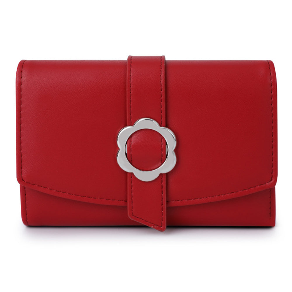 TAILIAN T6224-007 Women's Folding Wallet Coin Carrying Bag PU Leather Card Storage Holder for Teen Girls