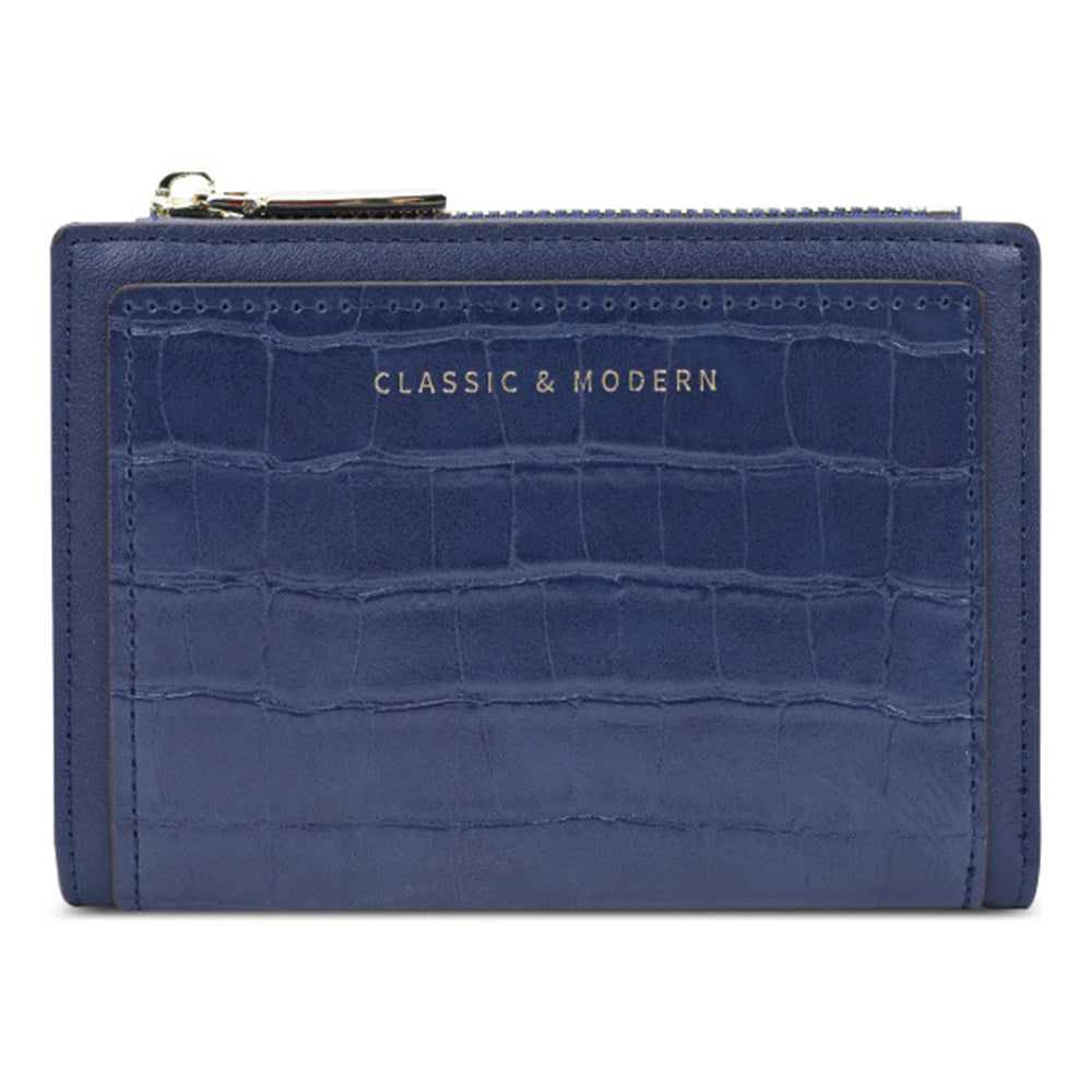 TAILIAN T2602-168 Women's Folding Wallet Crocodile Texture Coin Storage Pouch PU Leather Card Holder for Teen Girls