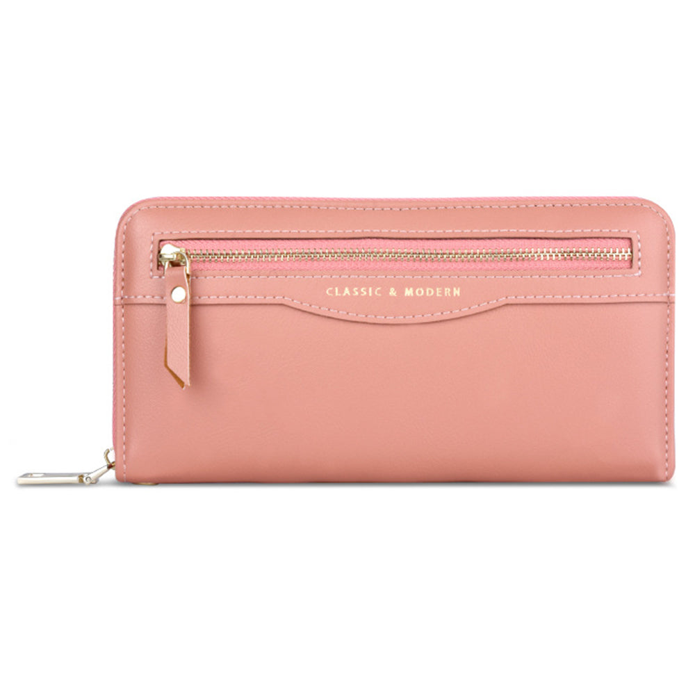 TAILIAN T9612-014 PU Leather Long Wallet Women Cellphone Holder Zipper Clutch Bag