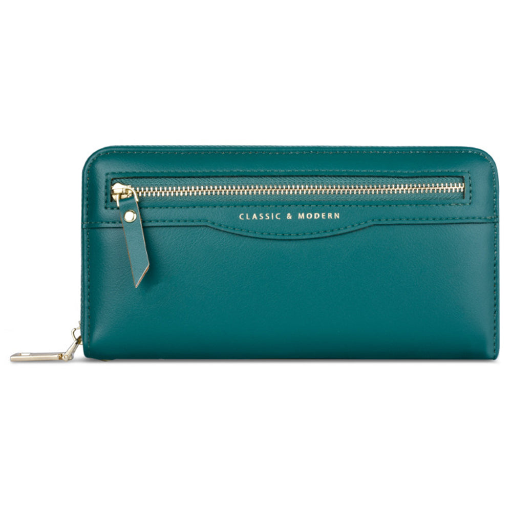 TAILIAN T9612-014 PU Leather Long Wallet Women Cellphone Holder Zipper Clutch Bag