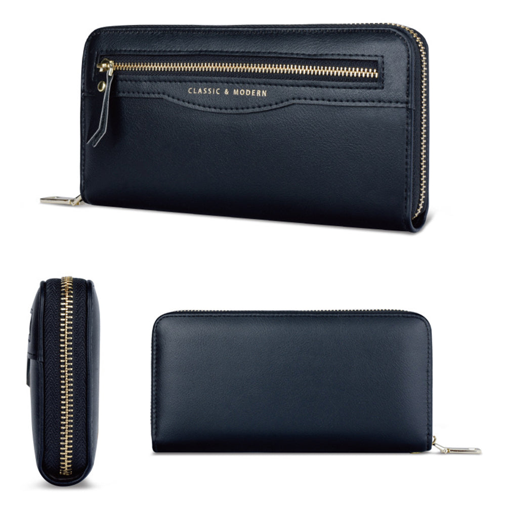 TAILIAN T9612-014 PU Leather Long Wallet Women Cellphone Holder Zipper Clutch Bag