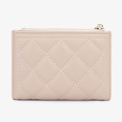TAILIAN T2602-288 Rhombus Decor Leather Wallet Women's Clutch Purse with Pearl Decor