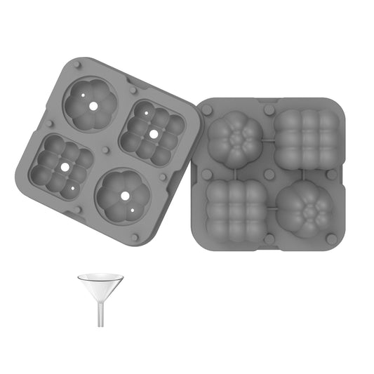 2 in 1 Silicone Ice Cube Tray Ice Making Mold with Funnel (BPA Free, No FDA Certificate)