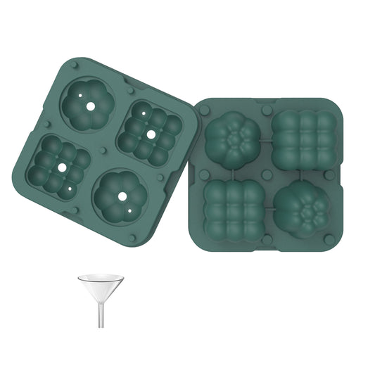 2 in 1 Silicone Ice Cube Tray Ice Making Mold with Funnel (BPA Free, No FDA Certificate)