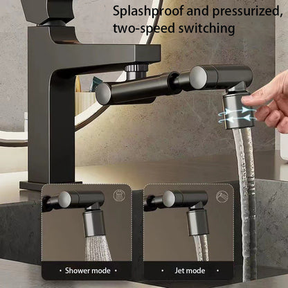 Two Modes Faucet Tap Aerator Splashproof Adjustable Arm 1440 Degree Rotating Kitchen Sink Faucet Extender