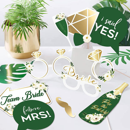 12Pcs / Set Wedding Photo Booth Props Engagement Bride Selfie Props Party Decoration