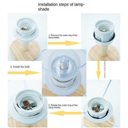 TA-066 Wooden Base Cloth Lampshade LED Table Lamp Home Decorative USB Night Light