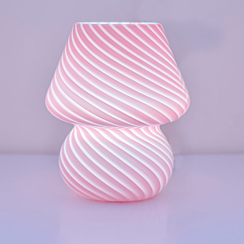 TA-033 Mushroom Lamp Glass Table Bedside Lamp INS Sleeping Night Light (Not Dimmable)