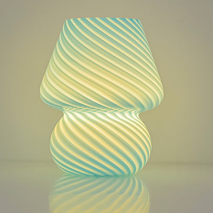 TA-033 Glass Mushroom Lamp Bedside Lamp Stepless Dimming Glass Nightstand Night Light Reading Light for Home Decor