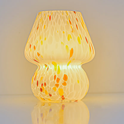 TA-033 Glass Mushroom Lamp Bedside Lamp Stepless Dimming Glass Nightstand Night Light Reading Light for Home Decor