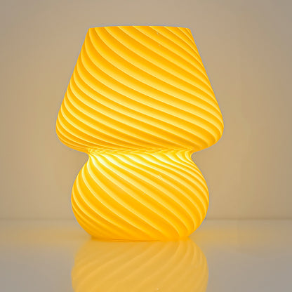 TA-033 Glass Mushroom Lamp Bedside Lamp Stepless Dimming Glass Nightstand Night Light Reading Light for Home Decor