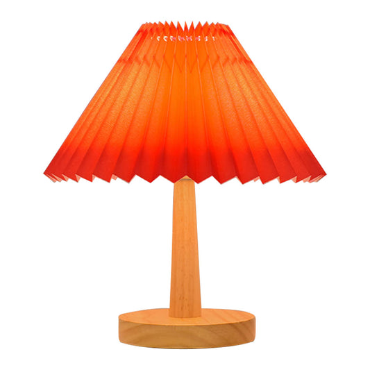 TA-016 Touch Control Table Lamp Pleated Shade Night Lamp 1600mAh Bedside Desk Lamp for Bedroom Living Room
