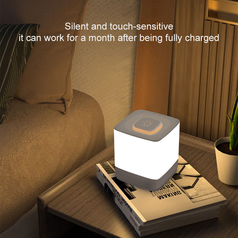 2000mAh Rechargeable Home Night Light Three Color Stepless Dimming Touch Control Bedside Lamp