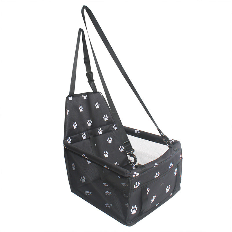 Pet Dog Booster Waterproof Puppy Cat Carrier Seat Foldable Oxford Cloth Pet Car Basket with PVC Tube Frame